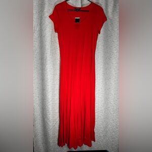 NWT Lauren Ralph Lauren Red Jersey Maxi Dress